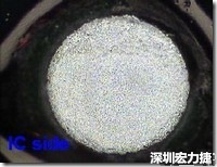 紅墨水染紅測試分析-IC面，允收