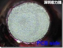 紅墨水染紅測試分析-PCB面，允收